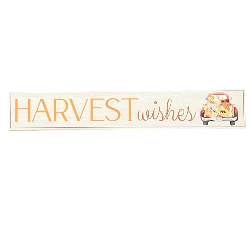 Harvest Wishes graphic accent/decor block